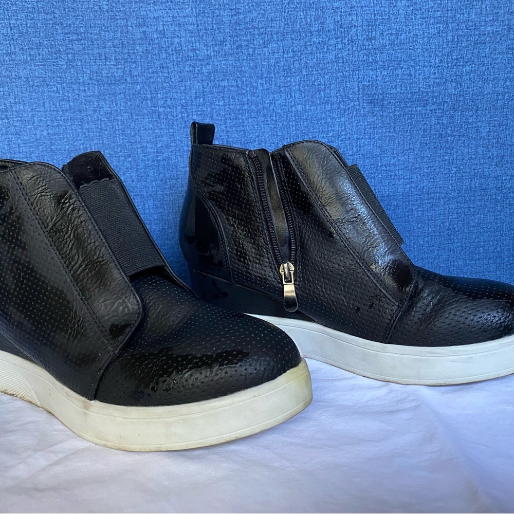 Slip On High Top Black Sneakers